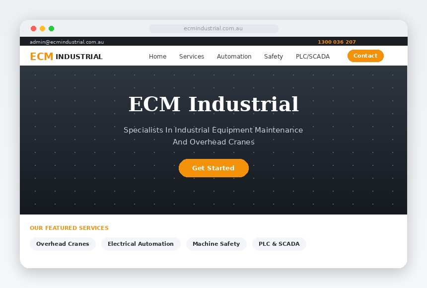 ECM Industrial Website